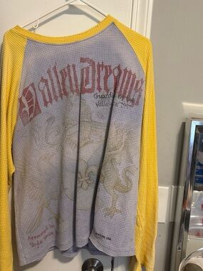 Yellow Long Sleeve Raglan Graphic Tee